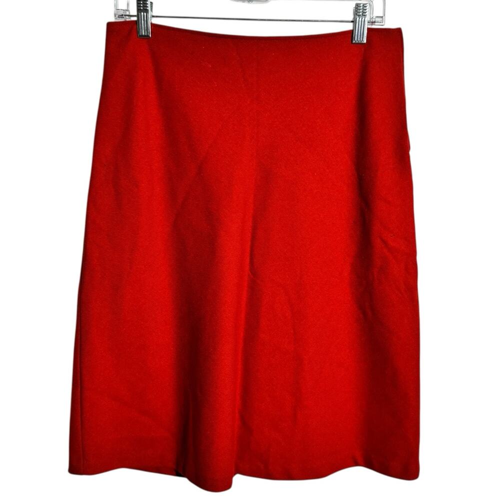 Sisley Wool Skirt Women Orange Zip Closure Classic Quite Luxury‎ Old Money Prep
